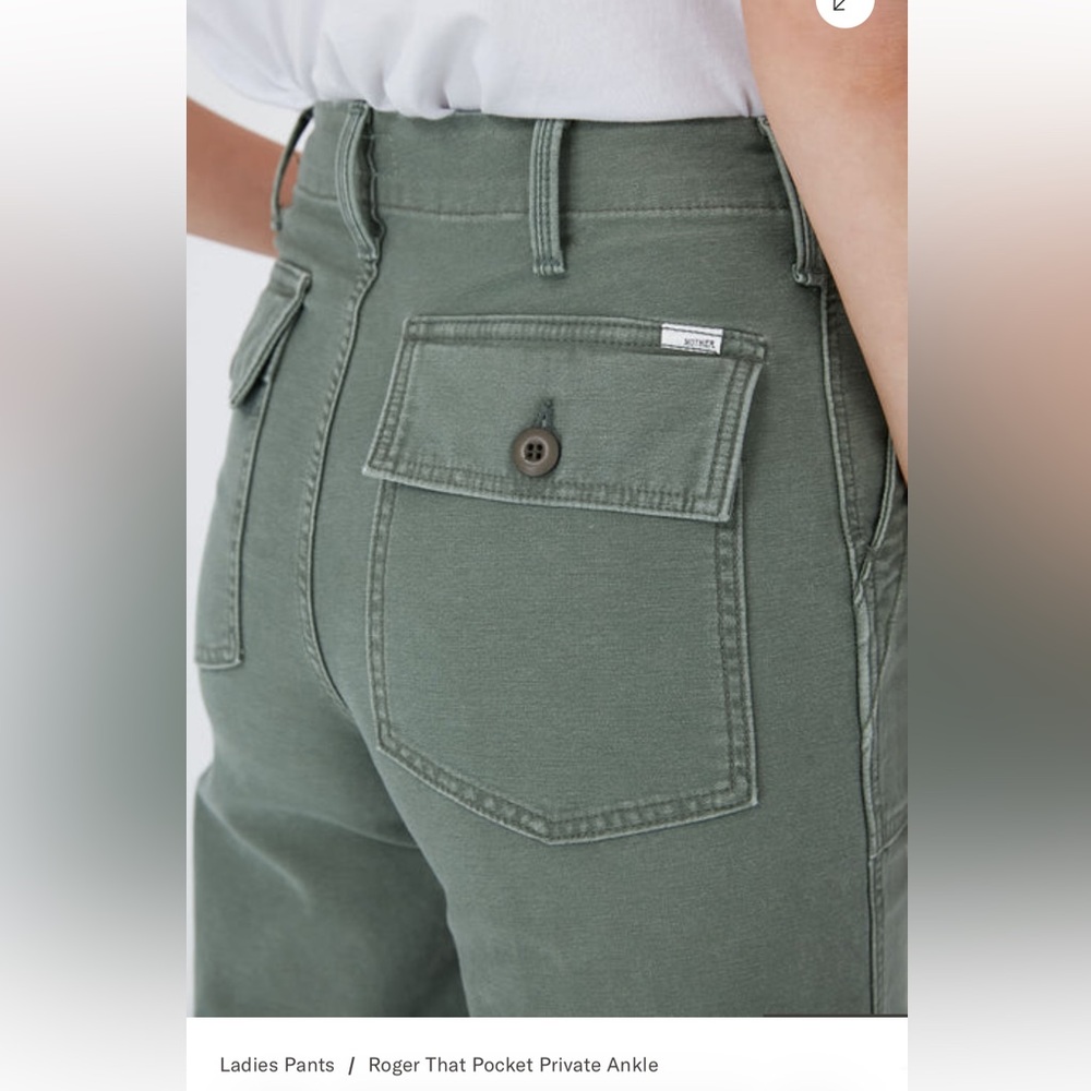 MOTHER Ankle Cropped Jeans in Sage - Picture 5 of 16